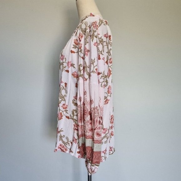 City Chic Multicolour Boho Floral Baloon Sleeve Blouse Plus Size XS - Picture 3 of 7